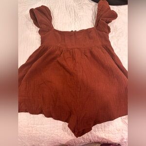 Princess Polly brown Romper Dress